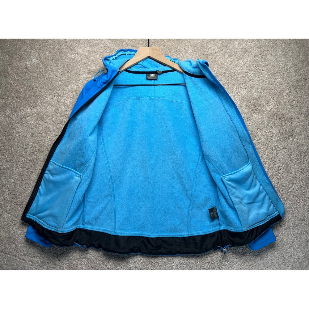 New Balance Women's Blue Softshell Hooded Jacket Fleece‎ Lined Size M - Picture 5 of 15
